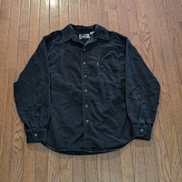 Levi's Silvertab Black Corduroy Button Up Shirt - Size M - Picture 1 of 4